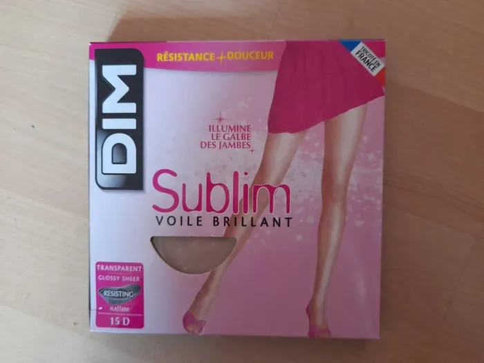 Collant Dim Sublim Voile Brillant - Couleur Chair/Beige - Taille 1 (15 Deniers) - Neuf