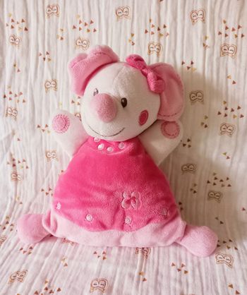 Doudou souris rose Nicotoy
