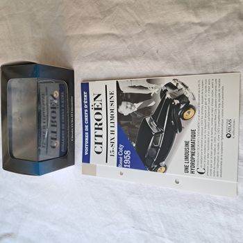 Citroën 15 six H Limousine René Coty Norev Ech 1/43 + fascicule Editions Atlas Neuve