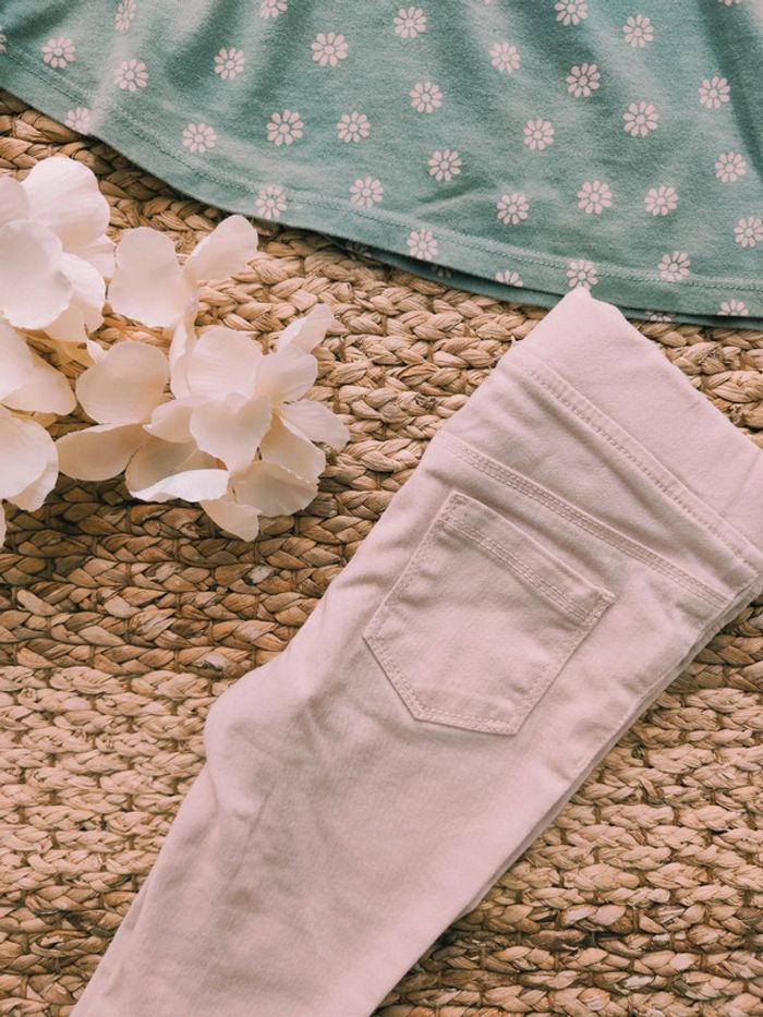 Ensemble fille 24 mois avec blouse et pantalon printemps - photo numéro 3