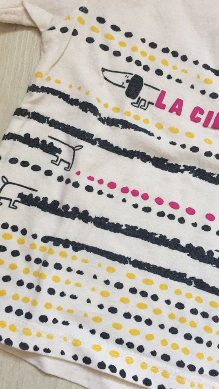 Tee shirt la compagnie des petits 18 mois jaune et bleu - photo numéro 3