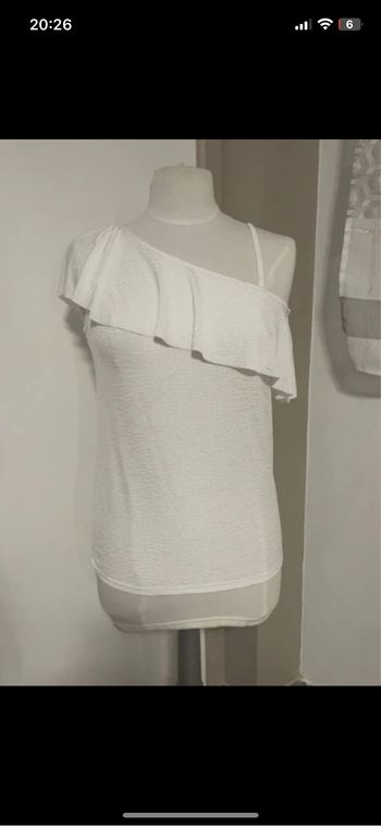 Top asymétrique blanc