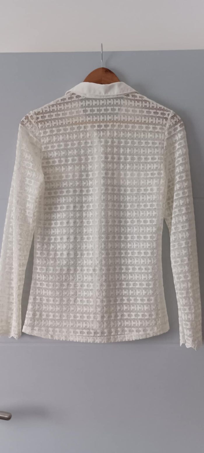 Chemise Blouse à boutons blanche "Giorgia" Taille M/L - photo numéro 2