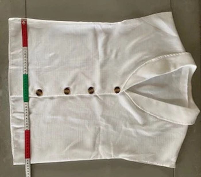 Chemise blouse blanche en lin et coton taille 38 / 40 - photo numéro 9