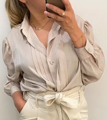 Chemise Beige Style Vintage Taille  44-46