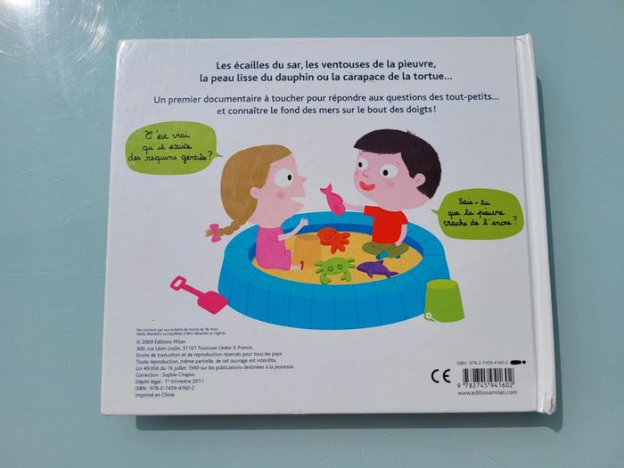 Beau livre animé 🦀 Mes animaux des mers 🐬 à toucher 🦐 Milan Jeunesse (72) - photo numéro 19