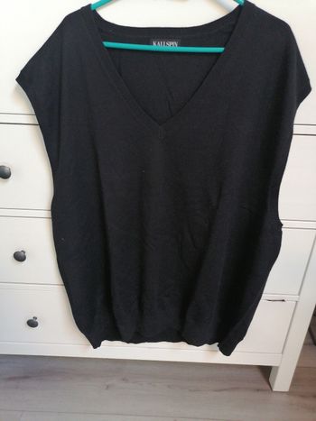Pull sans manches noir 4XL