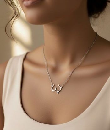 Collier boobs couleur argent