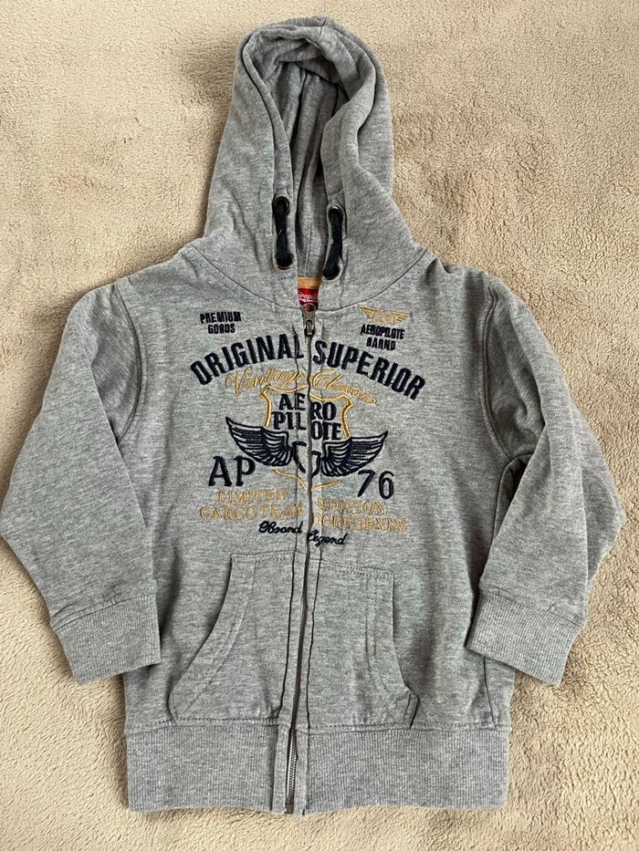 Gilet zip à capuche pour garçon | Aeropilote | Taille 4ans - photo numéro 2
