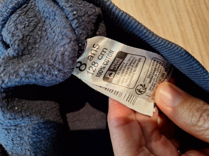 Gilet bleu zippé U "Save our planet" - 8 ans - photo numéro 4