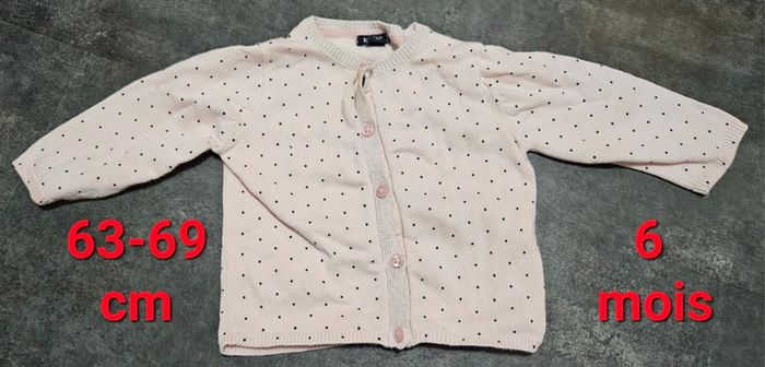 Veste / Gilet rose à poids. 6 mois, 63-69cm. Kiabi