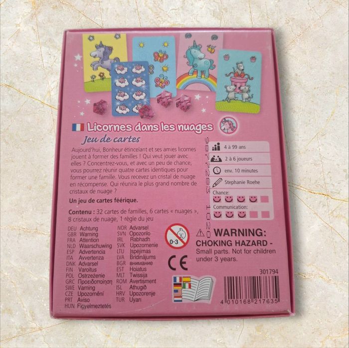 Jeu de Cartes Licornes dans les nuages - photo numéro 2