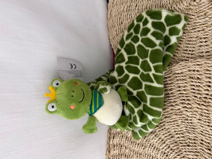 Doudou Grenouille mouchoir vert blanc SHIMA - photo numéro 1