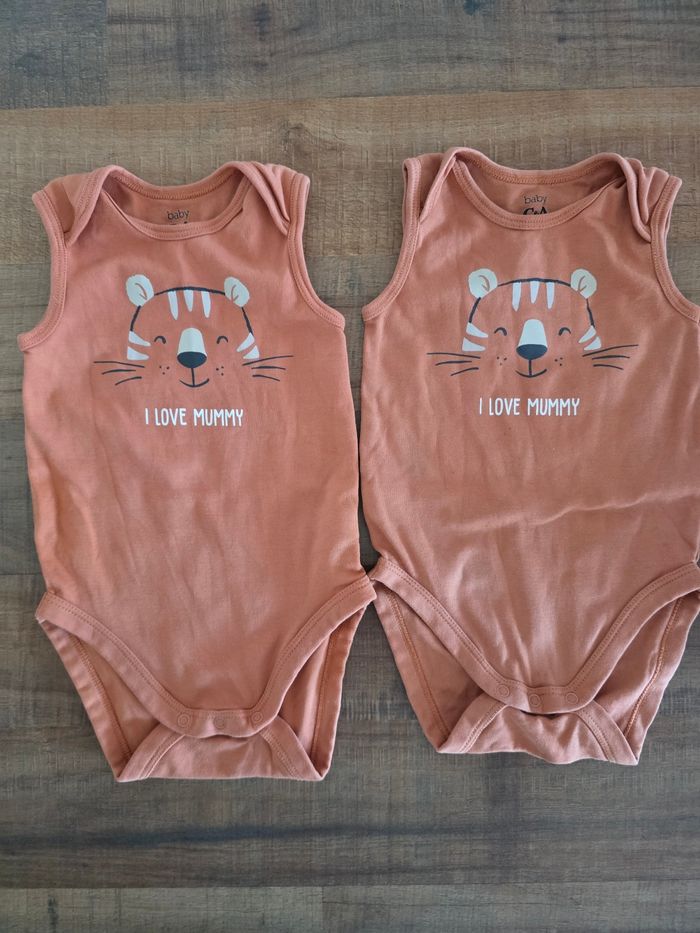 Lot de 5 Bodys Bébé Sans Manches - Thème Animaux - photo numéro 2