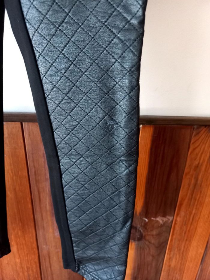 Pantalon noir bi-matière - photo numéro 5