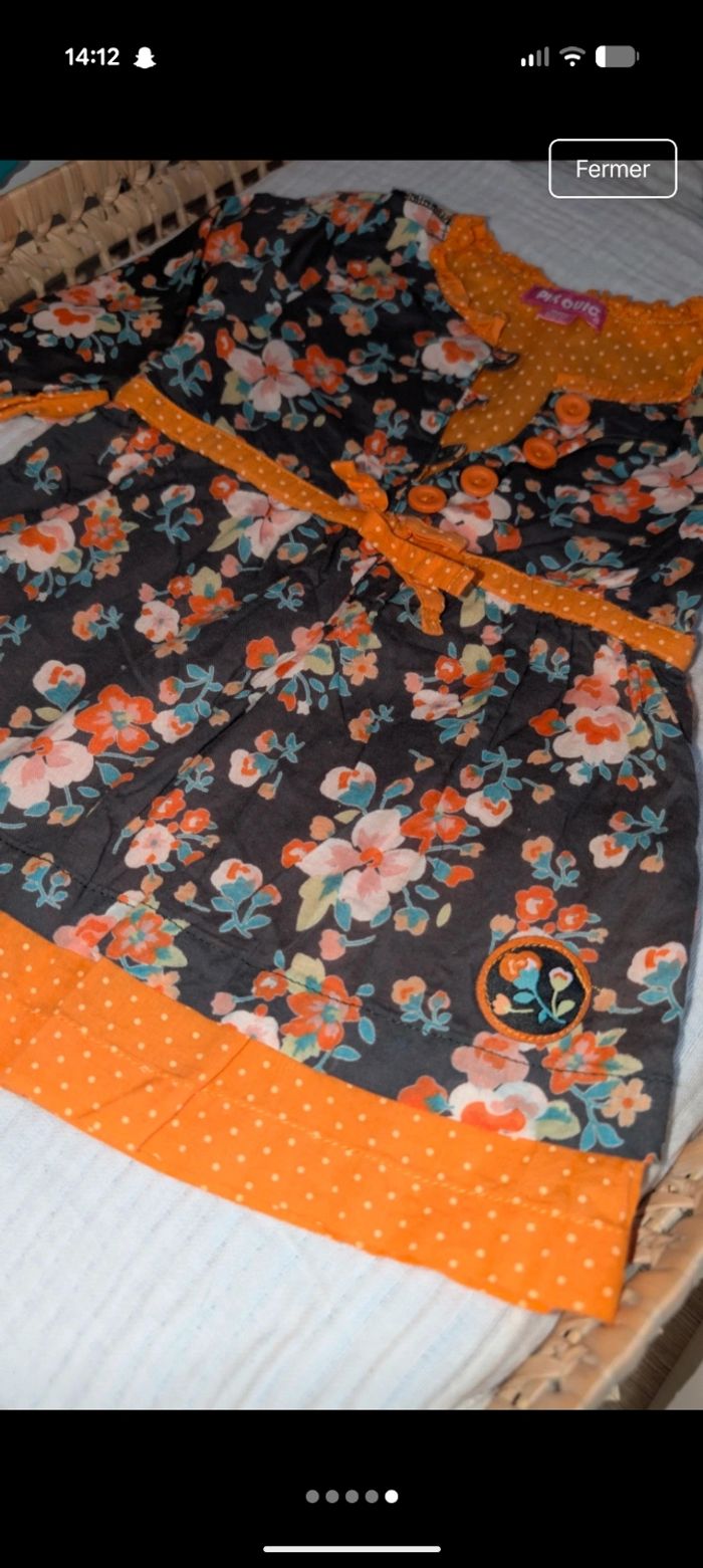 Robe fleurie orange - photo numéro 5
