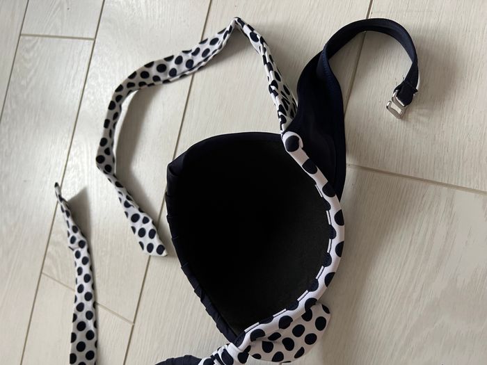 Haut de maillot de bain Dag Adom bleu et blanc - photo numéro 5