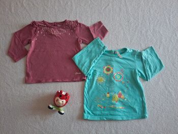 Lot t-shirt manches longues 12 mois