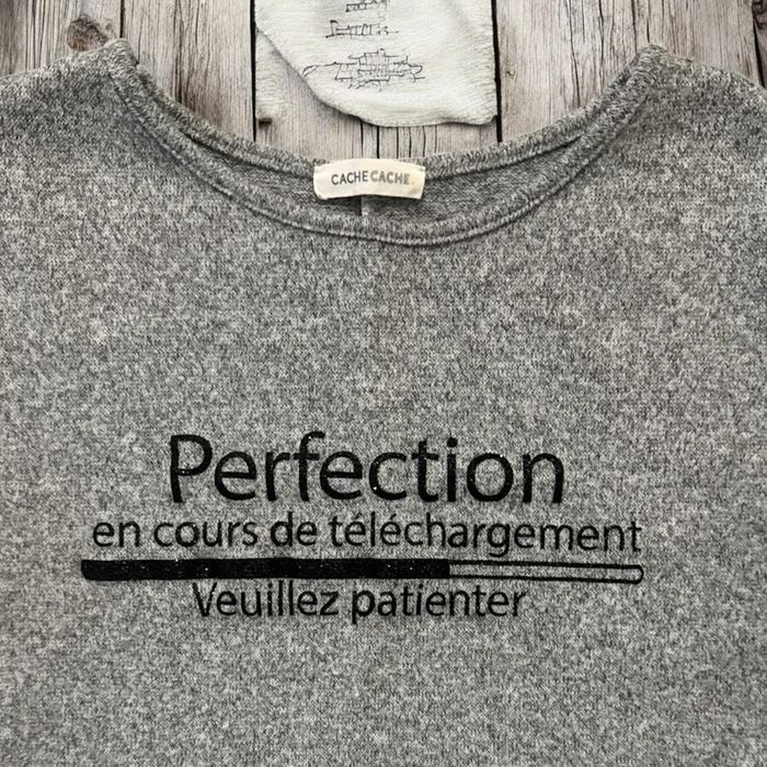 🌸 Pull gris et noir cache cache - Taille 38 🌸 - photo numéro 3