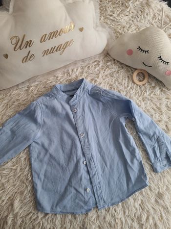🌺 chemise bleu clair garçon 24 mois