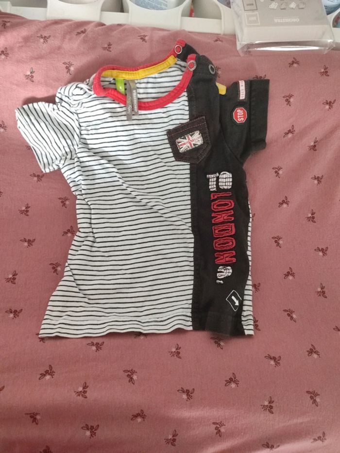 Lot de 4 t shirt manches courtes orchestra 6 mois - photo numéro 3