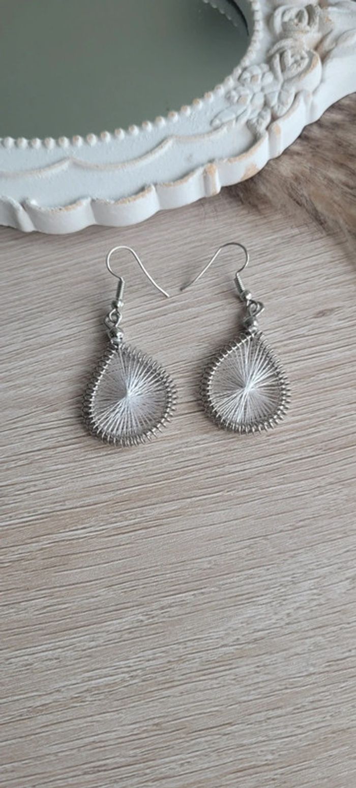 Jolie boucles d'oreilles acier inoxydable - photo numéro 3