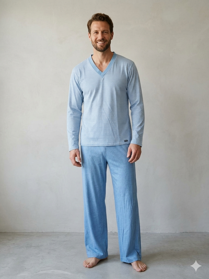 pyjama bleu taille 3 Eminence (occasion, traces d'usure, rapiécé) - photo numéro 1