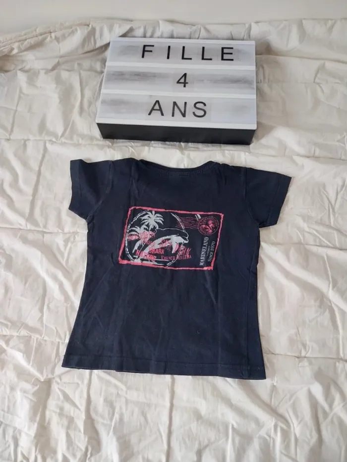 Tee-shirt manche courte fille 4 ans Marineland - photo numéro 2