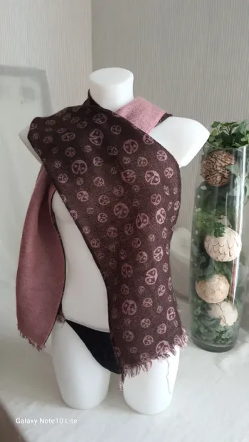 Grande écharpe double face "Coccinelle"