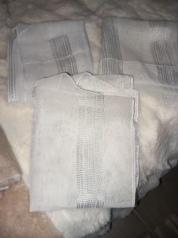 Lot de 3 rideaux blanc