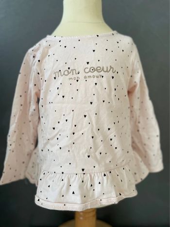 Tee shirt fille rose