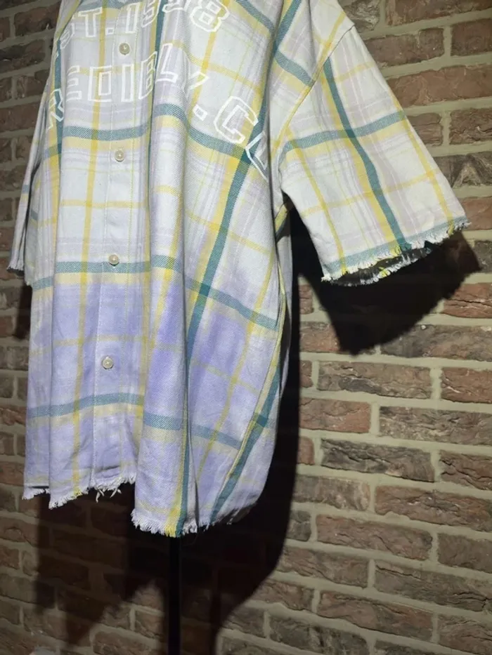 Chemise à carreaux manches courtes Berhka Taille M 100% Coton - photo numéro 6