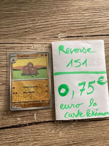 carte Pokémon triopikeur reverse 051/165 EV3.5 collection 151 FR neuf sortie de booster