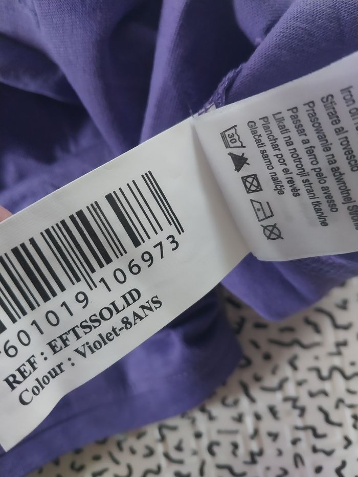 Tee-shirt violet fille neuf 8 ans - photo numéro 4