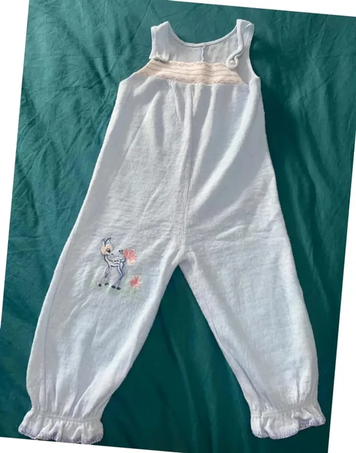 Combinaison fille vintage Bambi/faon taille 12 mois