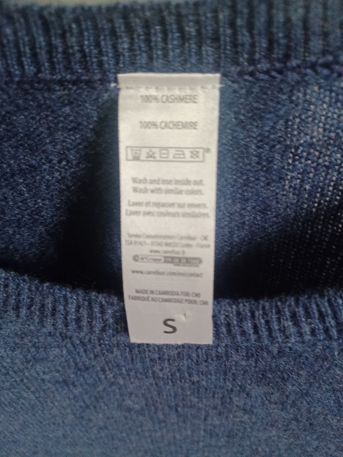 Pull homme 100% cachemire  fin taille S neuf jamais servis bleu - photo numéro 4