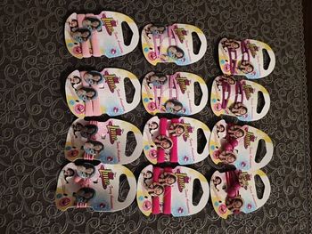 Lot de 24 pinces et élastiques a cheveux fille