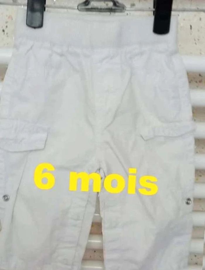 Pantalon Garçon blanc Kimbaloo Taille 6 mois