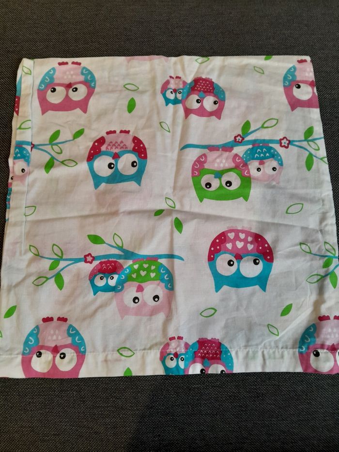 Housse de coussin chouettes 40x40cm