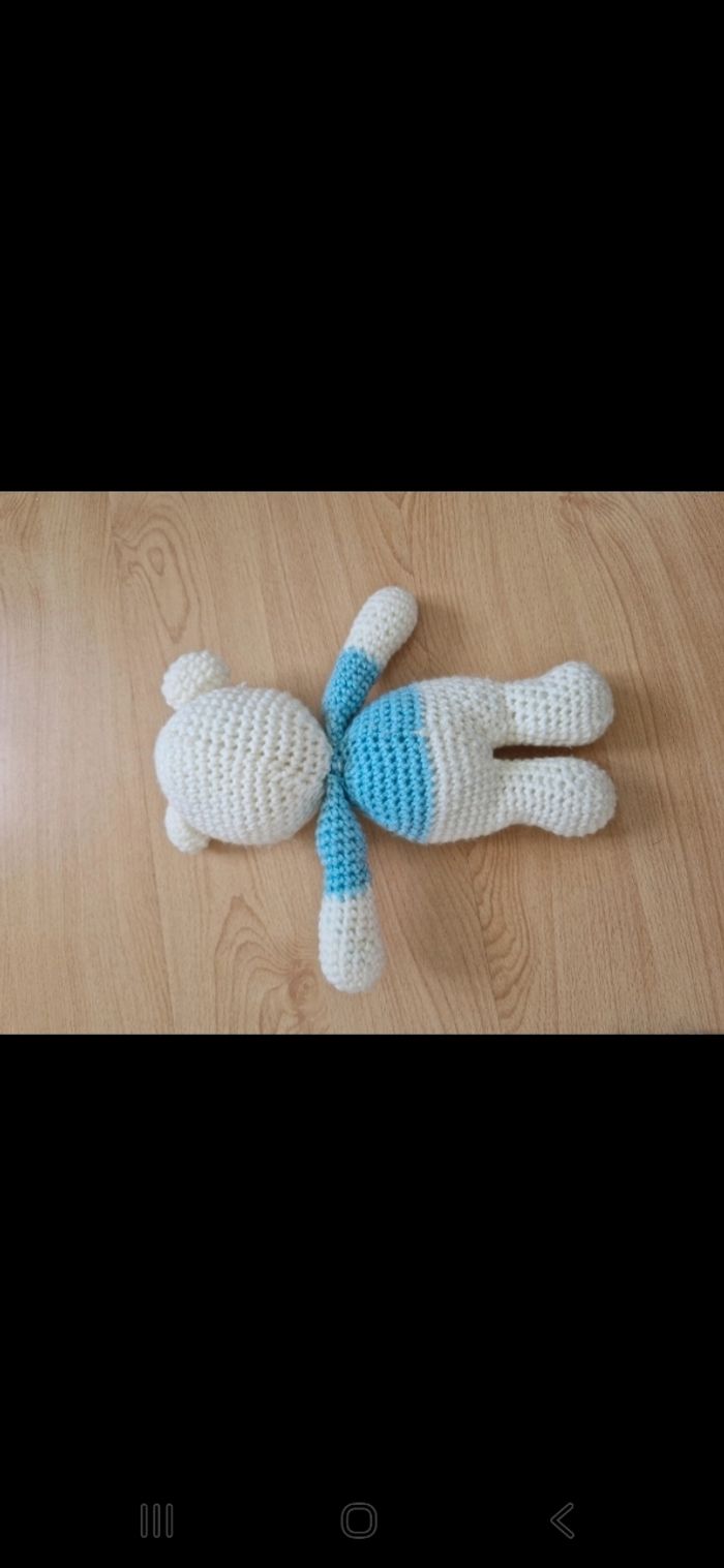 Ensemble couverture doudou et ourson en laine - photo numéro 3