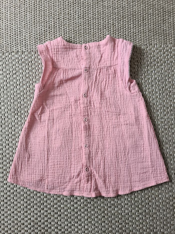 Robe sans manche avec culotte assortie rose poudrée - 12 mois - photo numéro 5