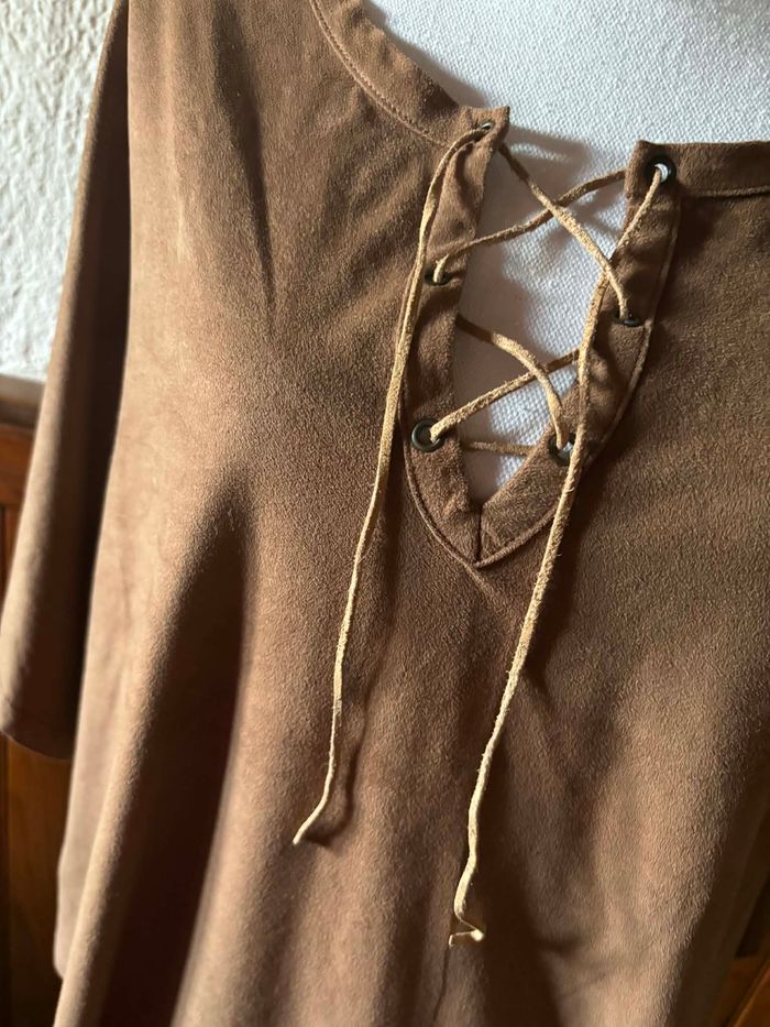 Top Daim Style Boho Chic - Fabriqué en France - Gémo - Taille XL / 42 - photo numéro 3