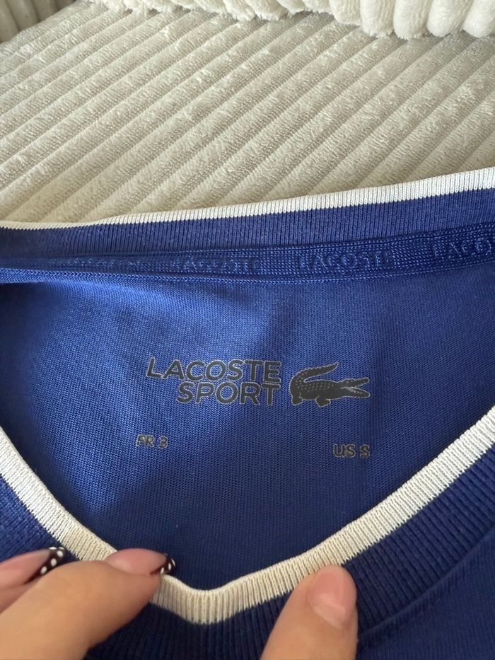 T-shirt manche longue Lacoste bleu - photo numéro 3