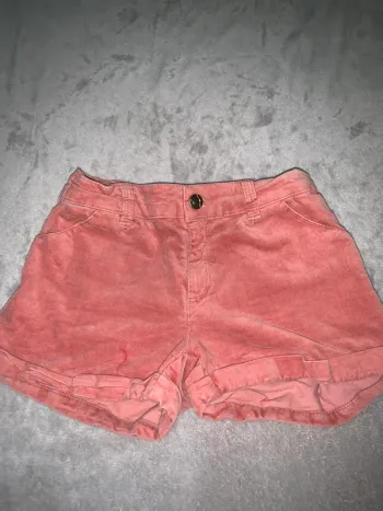 Short rose fille en velours tendance