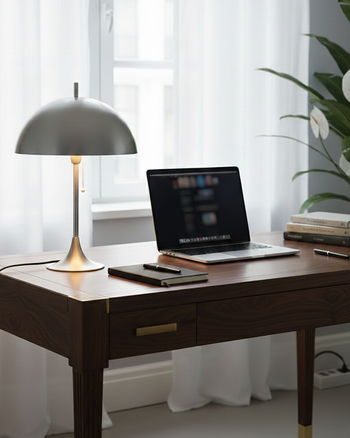 Ancienne lampe champignon mushroom aluminum Delmas Montauban vintage 1970