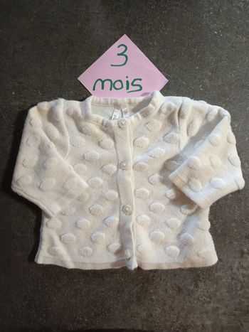 Gilet blanc 3 mois
