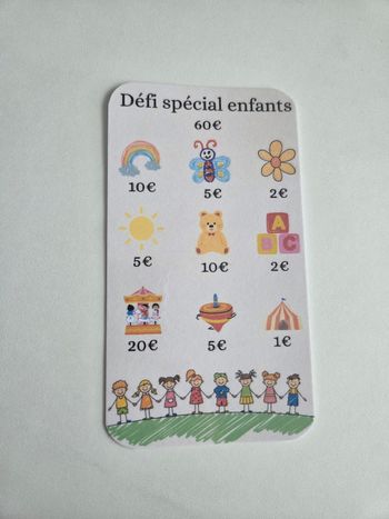 Defi budget spécial enfants