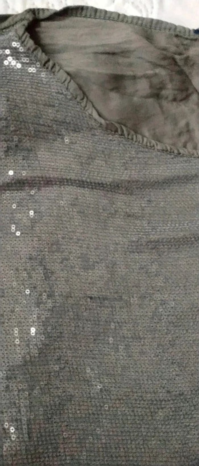 Haut bi matière soie et sequins  femme taille unique - photo numéro 18
