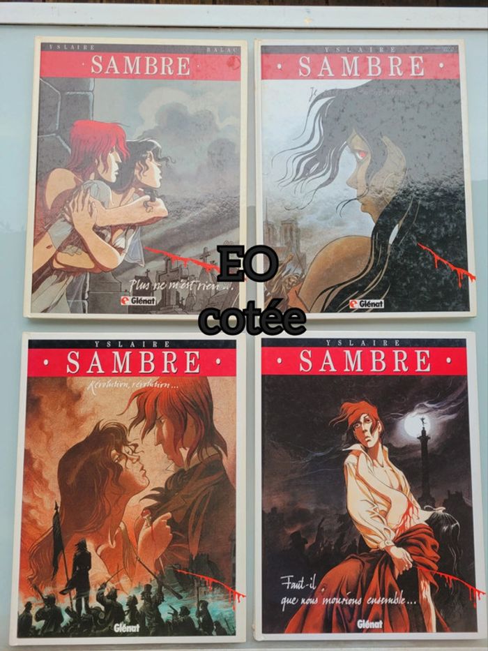 4 BD EO cotée Sambre, tomes 1, 2, 3 et 4 éditions Glénat (28)