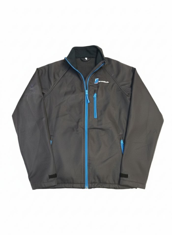 Veste softshell noire à fermeture bleue – Taille S – Imperméable, coupe-vent, légère - photo numéro 5